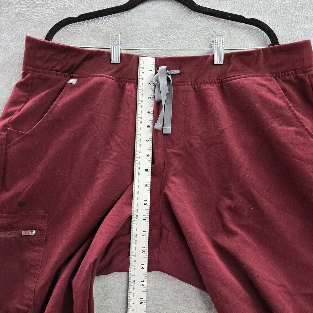 FIGS Women Scrub Pants XXL Burgundy Red Zamora Jogger 28